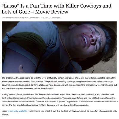 “Lasso” Is a Fun Time with Killer Cowboys and Lots of Gore – Movie Review